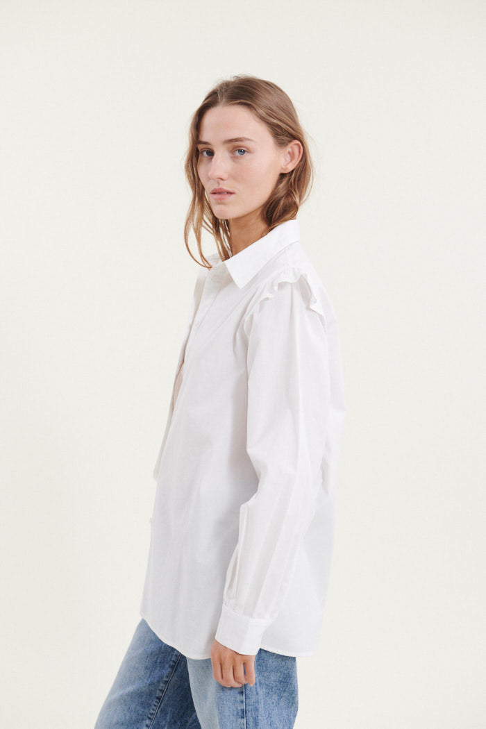Basic Apparel Milly Shirt Skjorter 423 Bright White